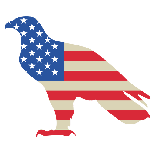 Gedruckter USA-Flaggenadler PNG-Design