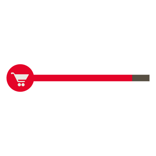 Icono de carrito de compras de barra de proceso Diseño PNG