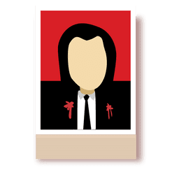 Personaje de dibujos animados de pulp fiction Diseño PNG