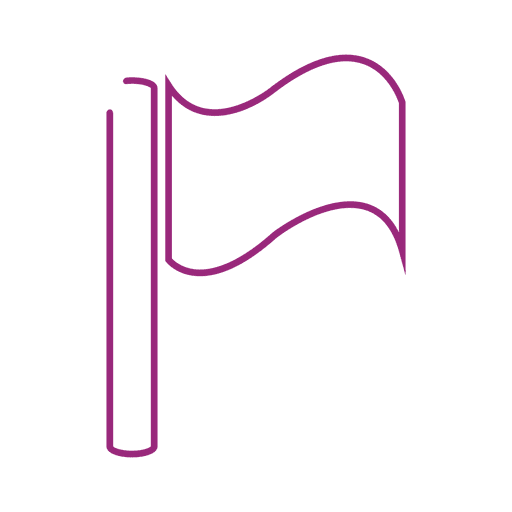 Purple flag line icon.svg PNG Design