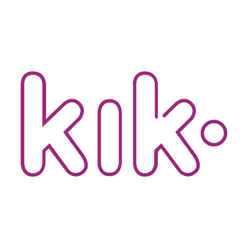 Purple kik line icon.svg PNG Design