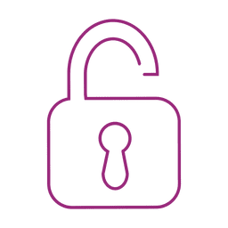 Icono de candado de línea púrpura.svg Diseño PNG