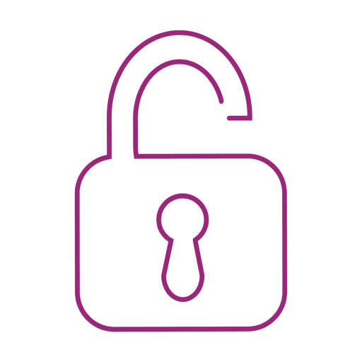 Purple line lock icon.svg PNG Design