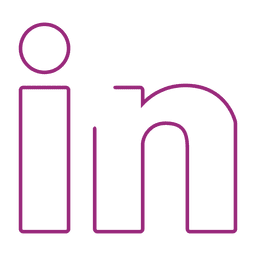 Lila linkedin line icon.svg PNG-Design