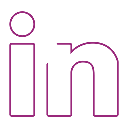 Purple linkedin line icon.svg PNG Design
