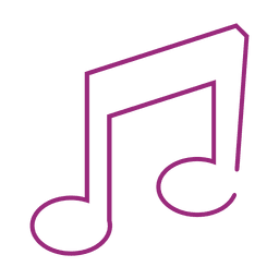 Nota musical roxa icon.svg Desenho PNG