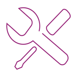 Purple setting line icon2.svg PNG Design