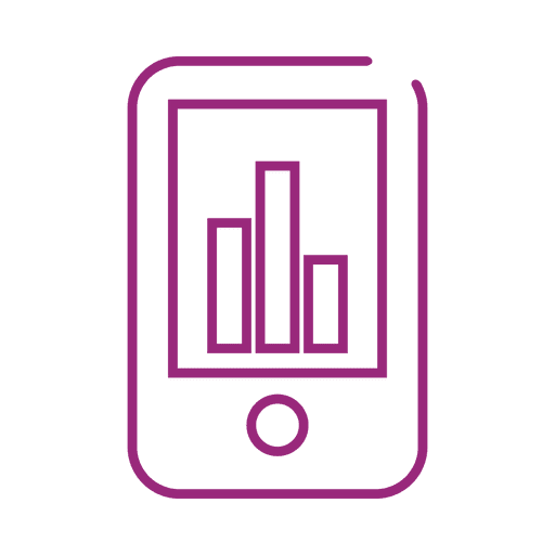 Purple smartphone line icon3.svg PNG Design