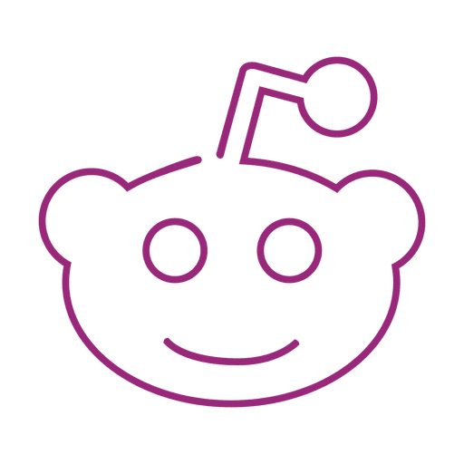 Purple smile emoticon line icon.svg PNG Design