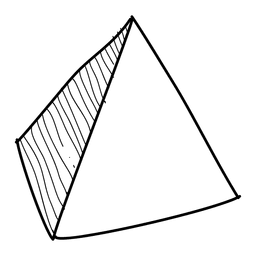 Pyramid hand drawn icon PNG Design