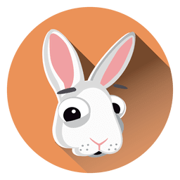 Kaninchen Cartoon Kreis Symbol PNG-Design