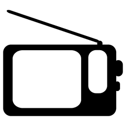 Silhueta do ícone de rádio Desenho PNG