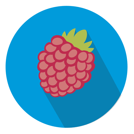 Raspberry fruit circle icon PNG Design