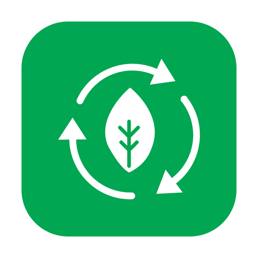 Recyceln Sie green leaf.svg PNG-Design