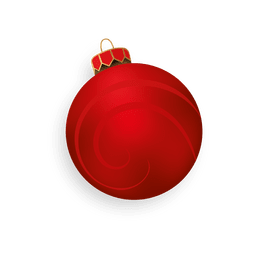 Rote Kugel des Weihnachten 3d PNG-Design