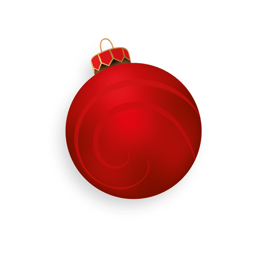 Rote Kugel des Weihnachten 3d PNG-Design