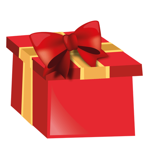 Red 3d caja de regalo de navidad - Descargar PNG/SVG transparente