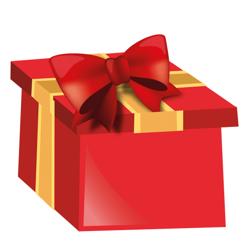 Red 3d christmas giftbox PNG Design