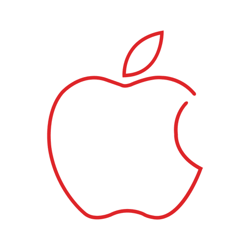 Red apple line icon.svg
