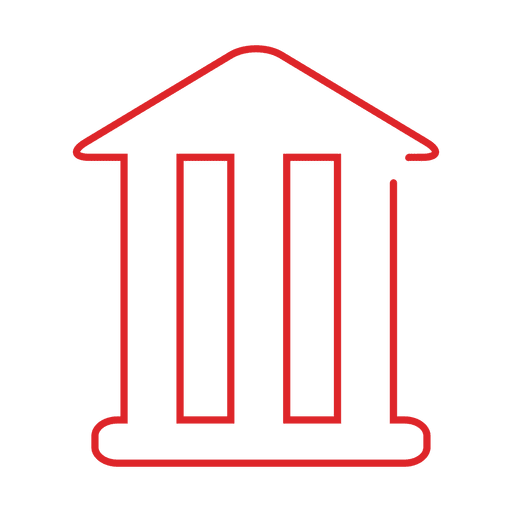 Rote Bank Geb?udelinie icon.svg PNG-Design