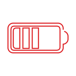 Red battery line icon.svg Desenho PNG