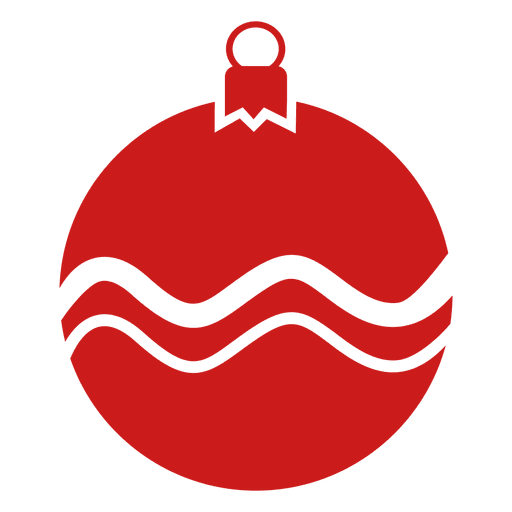 Red bauble icon PNG Design