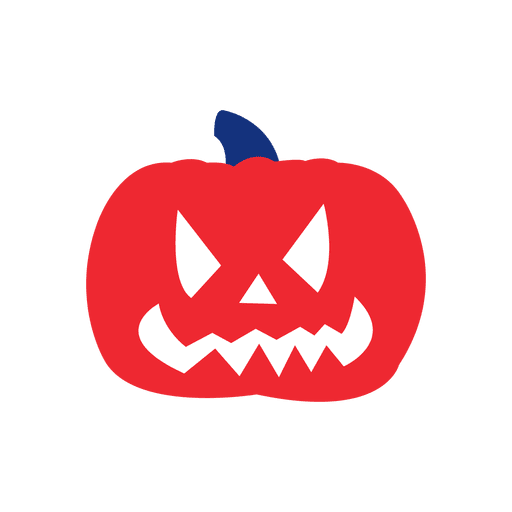 Red blue pumpkin PNG Design