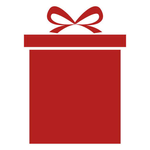 Icono de caja de regalo de navidad roja Diseño PNG