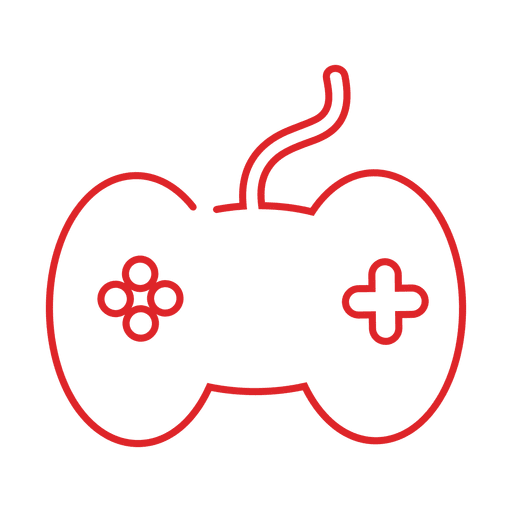 Red gaming console line icon.svg PNG Design