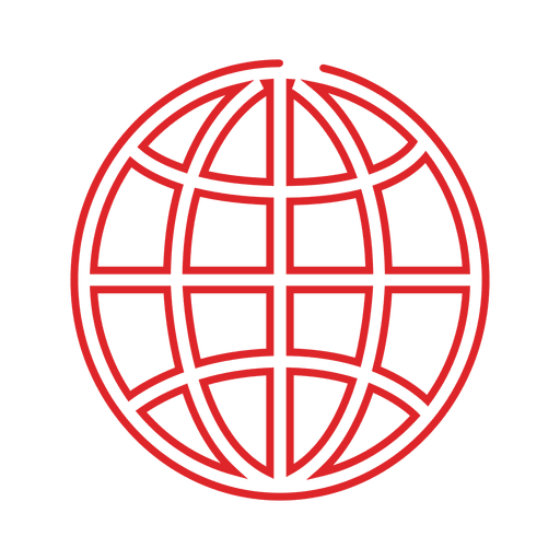 Rote Globuslinie icon.svg PNG-Design