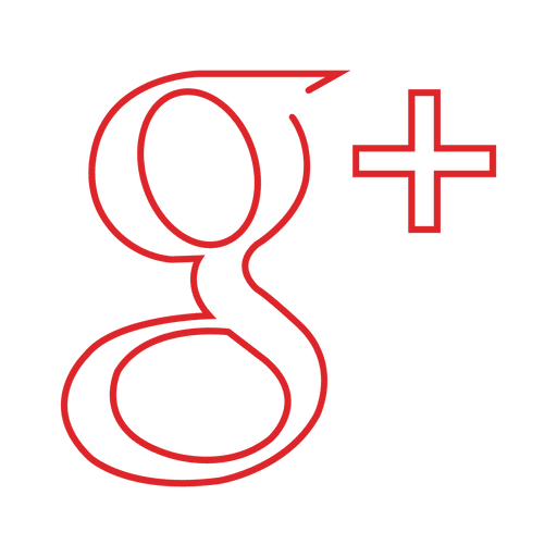Ícone de linha vermelha do googleplus.svg Desenho PNG