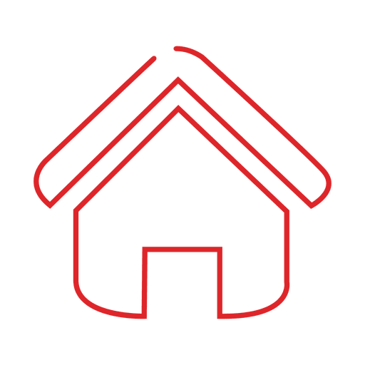 Red home line icon3.svg PNG Design