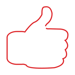 Red like line icon.svg PNG Design