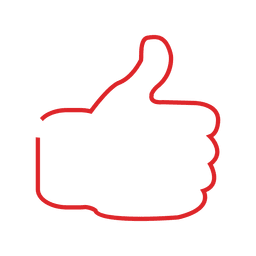Red like line icon2.svg PNG Design