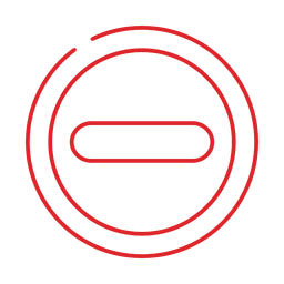 Círculo rojo menos línea icon.svg Transparent PNG