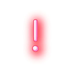 Ausruf des roten Neonalphabets PNG-Design