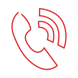 Rote Telefonklingellinie icon.svg PNG-Design