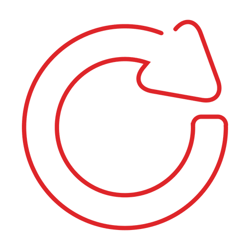 Red refresh line icon.svg PNG Design