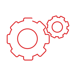 Red setting line icon.svg PNG Design