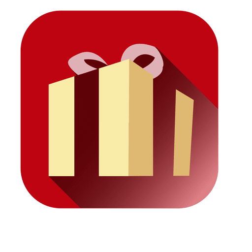 Icono de caja de regalo 3d cuadrado rojo Diseño PNG