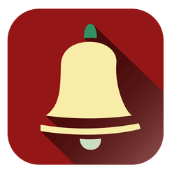 Sino de Natal quadrado vermelho Desenho PNG