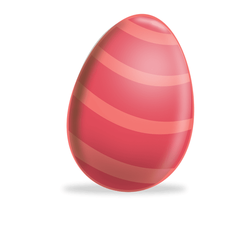 Decoraci?n de huevos de pascua de rayas rojas Diseño PNG