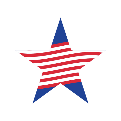 Roter Streifen USA Stern PNG-Design