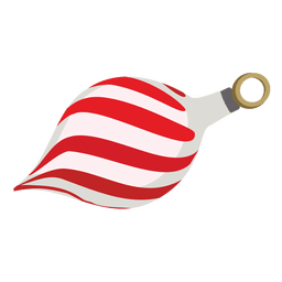 Bola vermelha listrada de natal Desenho PNG