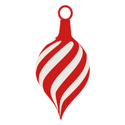 Vector de bola de Navidad a rayas rojas Diseño PNG
