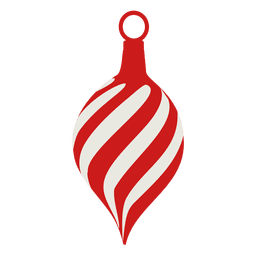 Vetor de bola de Natal listrada vermelha Transparent PNG