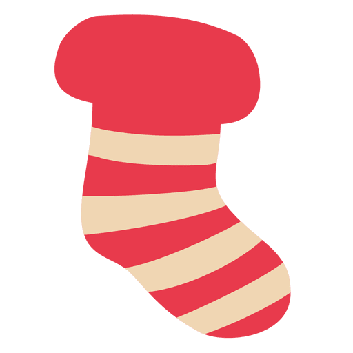 Download Red stripy xmas sock - Transparent PNG & SVG vector file