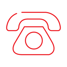 Linha telefônica vermelha icon2.svg Desenho PNG