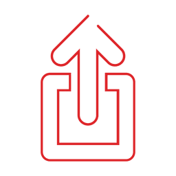 Red upload icon.svg Desenho PNG