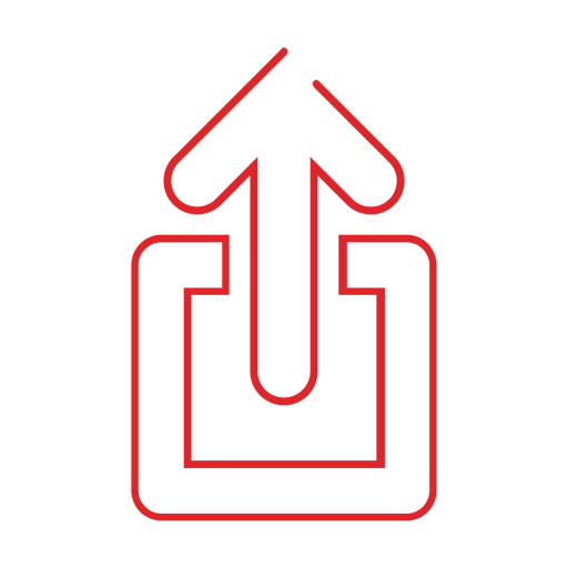 Roter Upload icon.svg PNG-Design